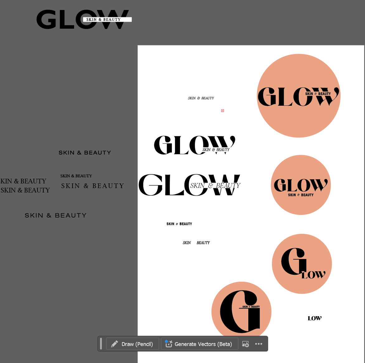 Glow Skin & Beauty illustration work