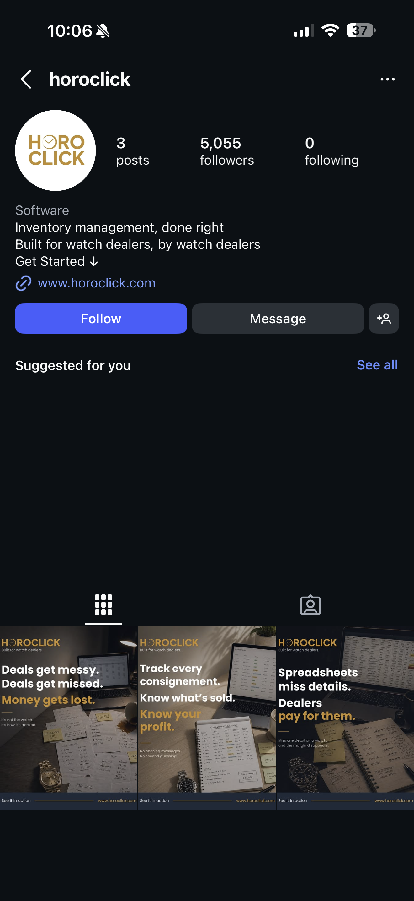 Horoclick Instagram content