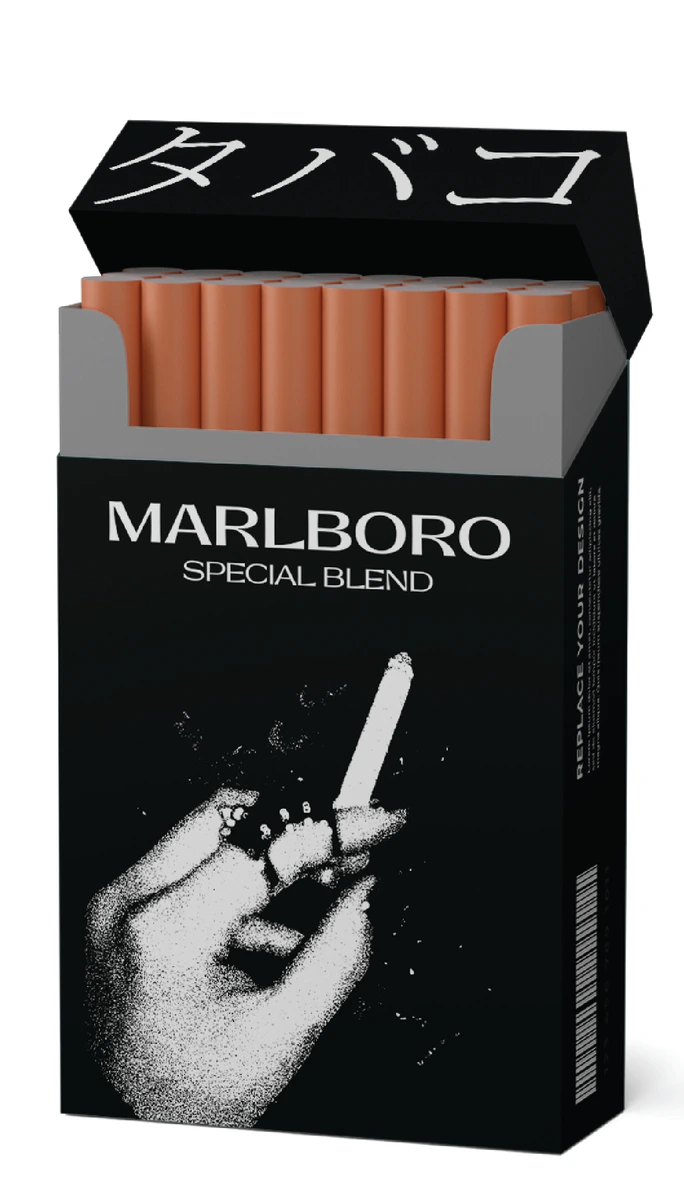 Marlboro packet 3D render